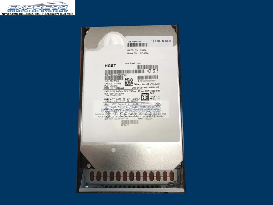 Дисковая полка Netapp X380A 10TB NL SAS 7.2K 12G 108-00549 X380_HLBRE10TA07 DS42