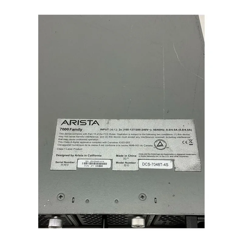 Коммутатор 1Gb RJ45 48 Ports DCS-7048T-4S-R Arista Switch Networking, 4x 10Gb SF — фото лота 4