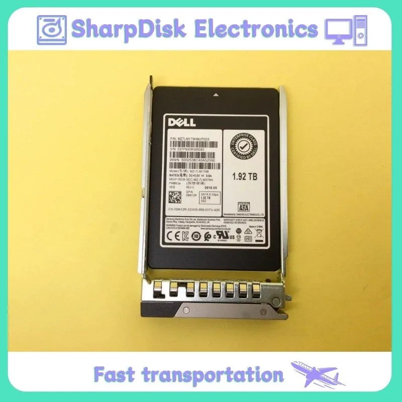 Сервер Dell/Samsung 1.92TB 2.5" SATA 6G PowerEdge 14G R540 0K5P0T Server SSD