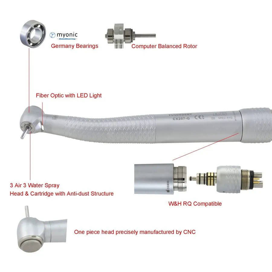 Оптический модуль COXO Dental Fiber Optic Handpiece LED High Speed Turbine CX207