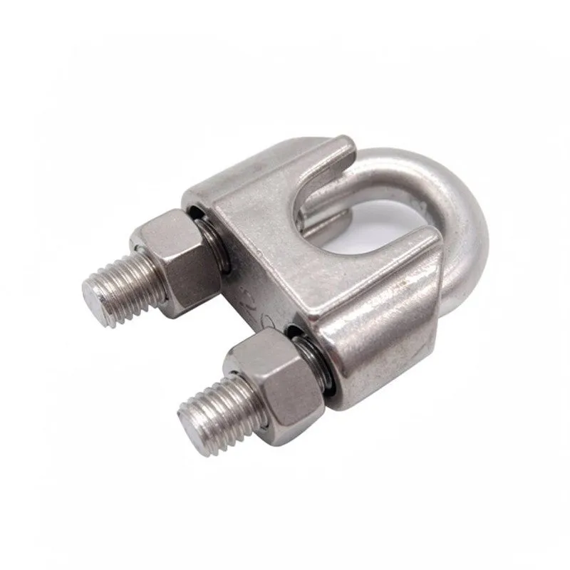 Кабель 304 Stainless Steel U-Shaped Wire Rope Clamp Sleeve Cable Clip Rigging M2 — фото лота 1