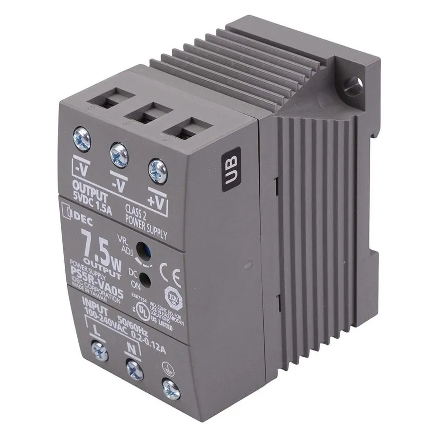 Блок питания IDEC PS5R-VA05 AC/DC DIN Rail Power Supply (PSU), 1 Output, 7.5 W,  — фото лота 1