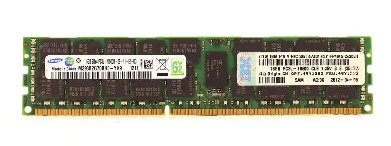 Модуль памяти M393B2G70BH0-YH9 Samsung 16GB DDR3 Registered ECC PC3-10600 1333Mh