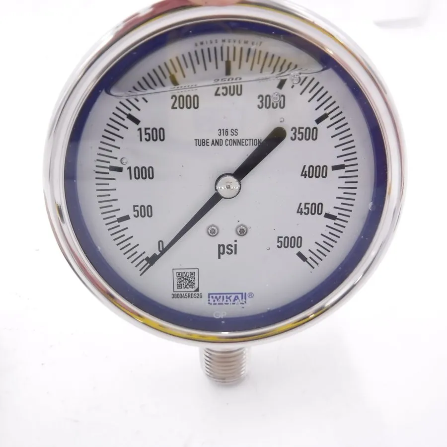 Трубопроводная арматура Wika Stainless Steel Industrial Gauge 0-5000 PSI Type 23