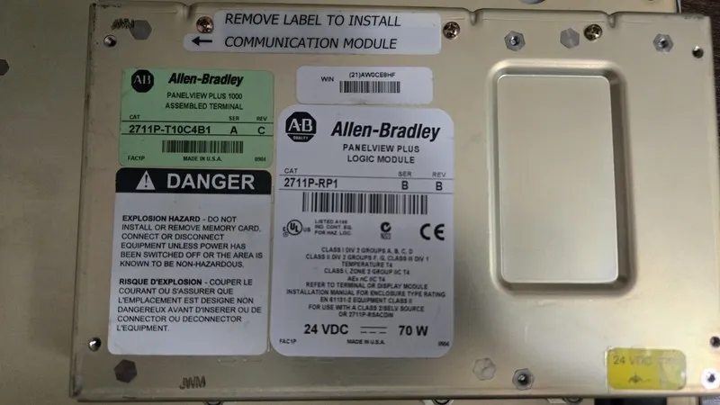 Панель оператора Allen Bradley 2711P-T10C4D1 Panelview Plus 1000 Touch Panel 24V — фото лота 2