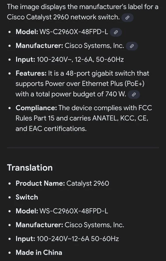 Коммутатор Cisco Catalyst WS-C2960X-48FPD-L 48-Port PoE+ Switch 740W 10G SFP+