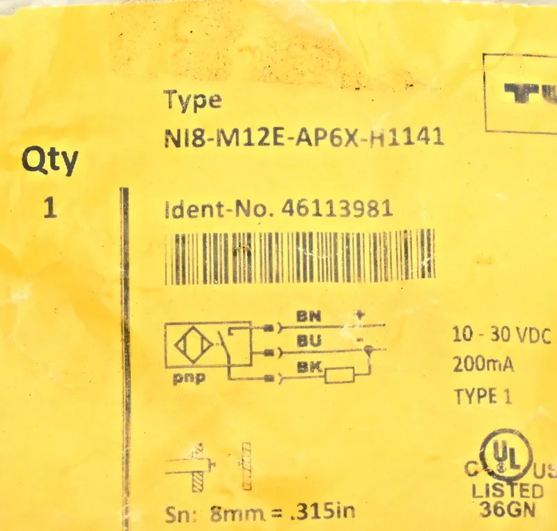 Датчик приближения Turck NI8-M12E-AP6X-H1141 Proximity Sensor 10-30VDC 3717U
