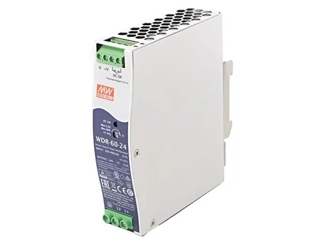 Блок питания Mean Well WDR-60-24 Single Output Industrial Power Supply 60W 24V D