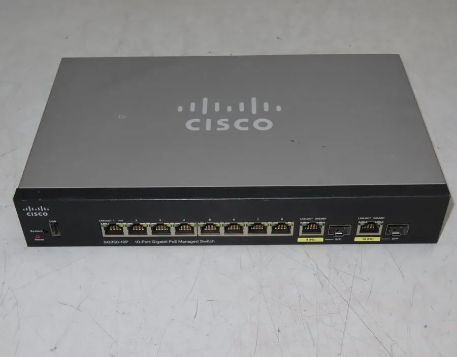 Коммутатор Cisco Systems SG350-10P / 10-Port Gigabit PoE Managed Switch