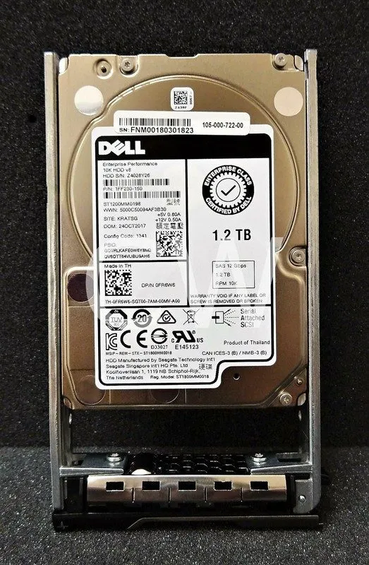 Жёсткий диск Dell FR6W6 ST1200MM0198 1.2TB 10K RPM 128MB Cache 12Gb/s SAS HDD 2.