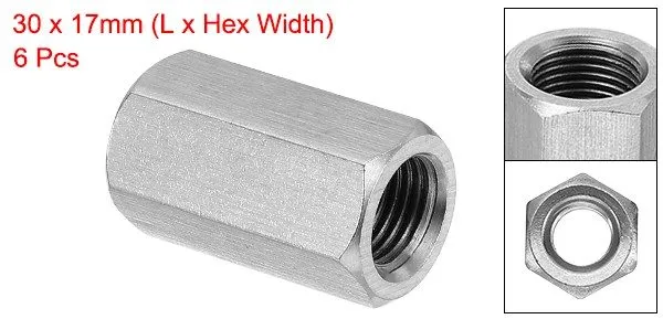 Датчик M12 x 1.25-Pitch 50mm Length 304 Stainless Steel Hex Coupling Nut Connect