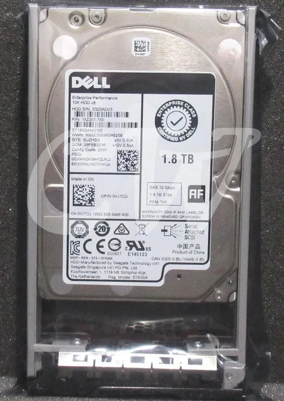Жёсткий диск VJ7CD 0VJ7CD ST1800MM0168 Dell 1.8TB 10K RPM 12Gb/s 128MB 2.5"SAS H