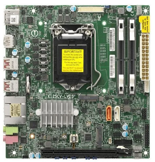 Материнская плата Supermicro X12SCV-LVDS motherboard LGA1200 M.2 HDMI/DP/LVDS PC
