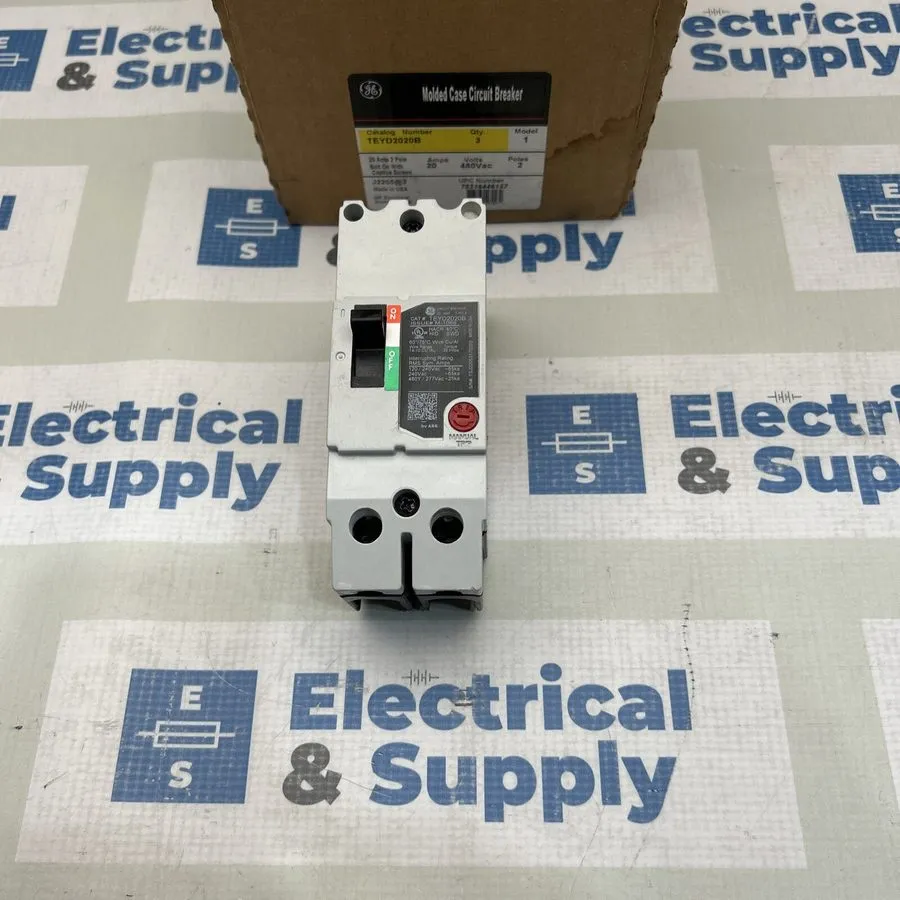 Автоматический выключатель GE TEYD2020B 2 Pole 20 Amp 480V Circuit Breaker NTO F