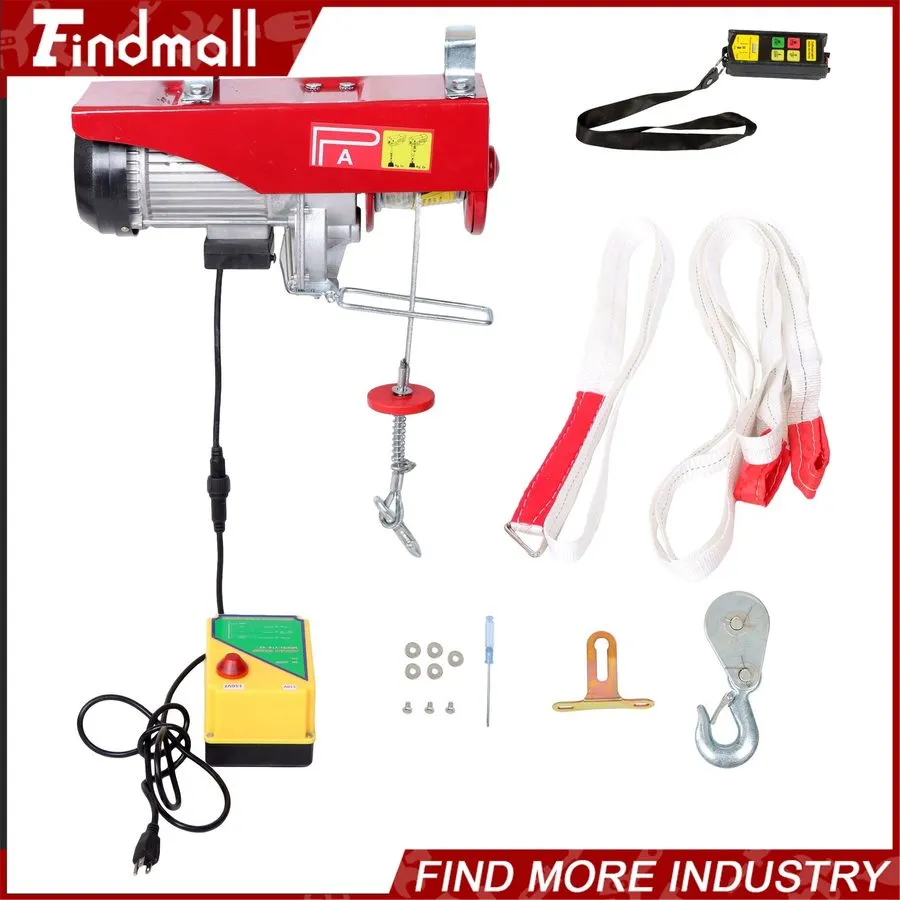 Таль Mini Electric Hoist PA800 1760lbs 110V 1350W 328ft/100m Wireless Remote Con — фото лота 2