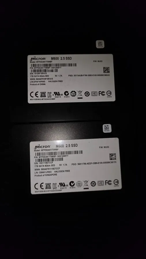 SSD-накопитель Micron M600 1TB SSD SATA 6Gb/s MTFDDAK1T0MBF 2.5" GRADE A, AND WI