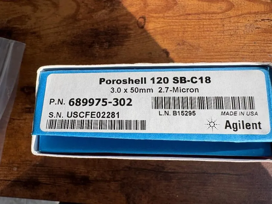 Хроматографическая колонка 2Agilent Poroshell 120 SB-C18,3x50mm, 2.7µm HPLC Colu