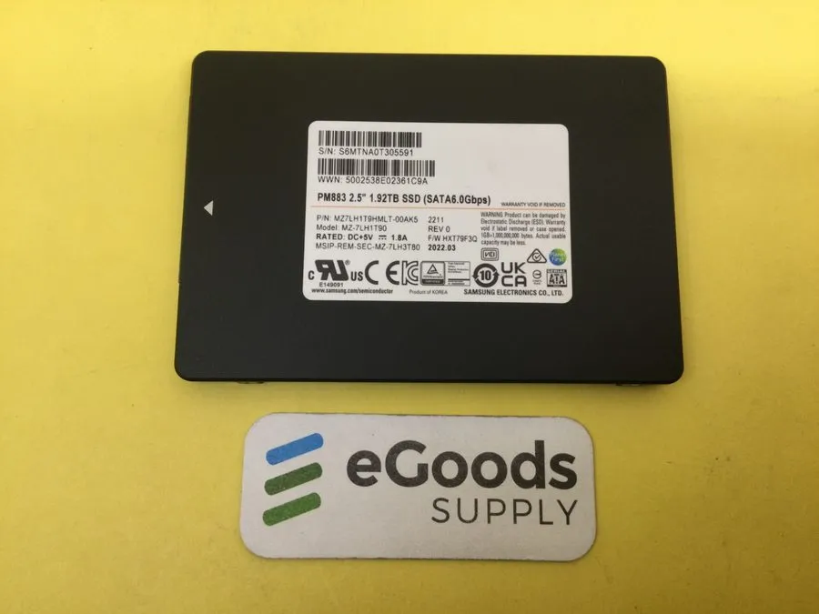 SSD-накопитель MZ7LH1T9HMLT-00005 Samsung PM883 1.92TB SATA 6Gbps RI 2.5" SSD MZ