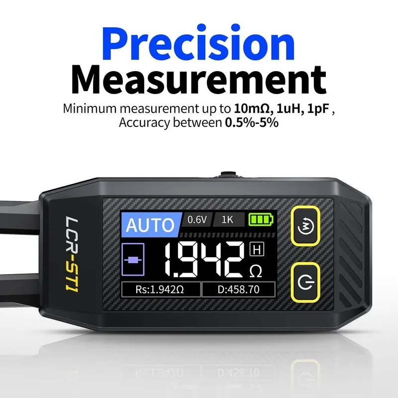 Тестер FNRSI Upgraded Version LCR-ST1 Mini Smart LCR Meter, SMD Tester, ESR Mete — фото лота 2