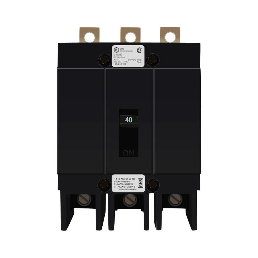 Автоматический выключатель Eaton GHB3040 40 Amp 3 Pole 277/480V GHB Bolt on Circ