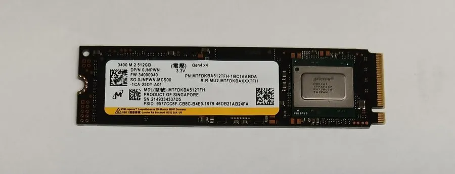 SSD-накопитель Dell 7560 Micron 512GB NVMe M.2 SSD Solid State Drive MTFDKBA512T