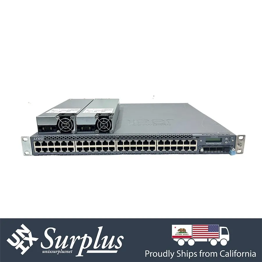 Коммутатор JUNIPER EX4300-48T 48-Port 10/100/1000BaseT PoE-plus 1x 350W AC PS