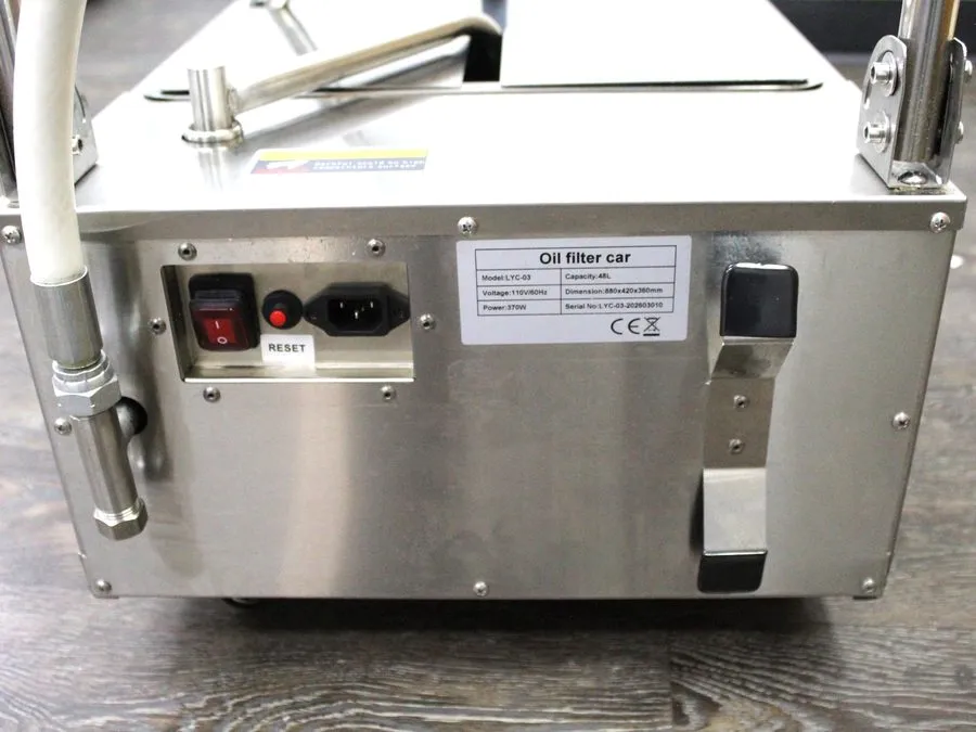 Фритюрница Hakka Commercial Oil Filter Machine 48L Mobile Deep Fryer LYC-03 *PIC — фото лота 2