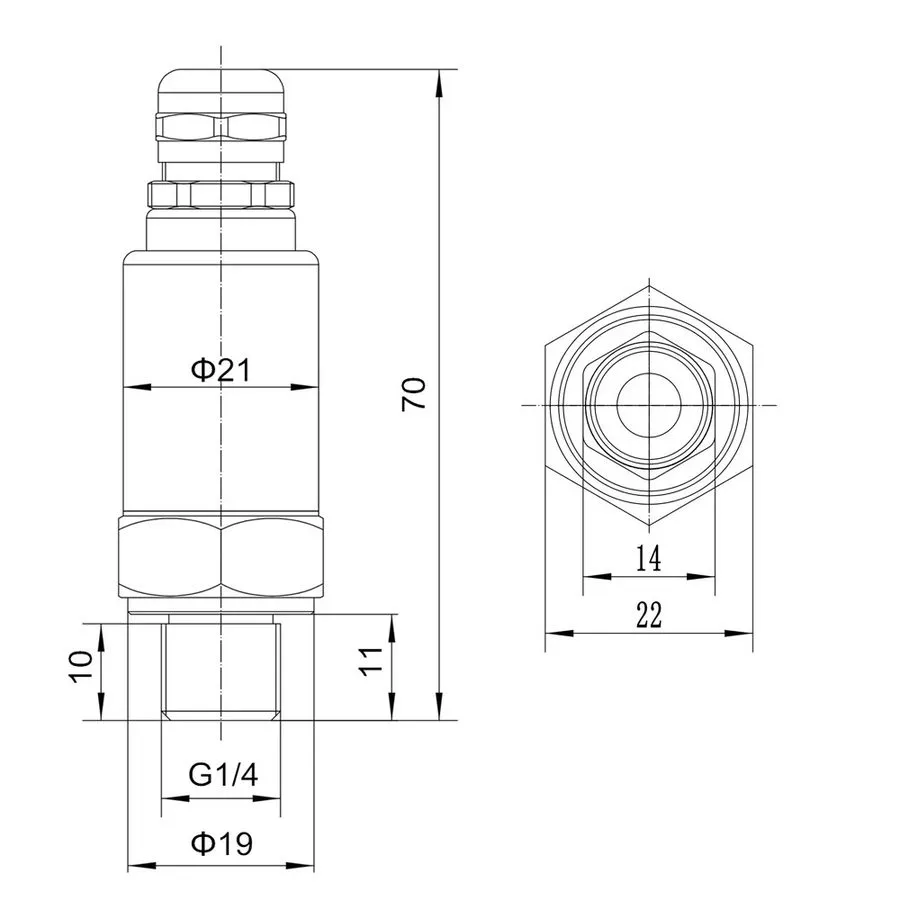 Датчик давления Pressure Transmitter Sensor 12-36V 4-20mA 0-600Bar Stainless Ste