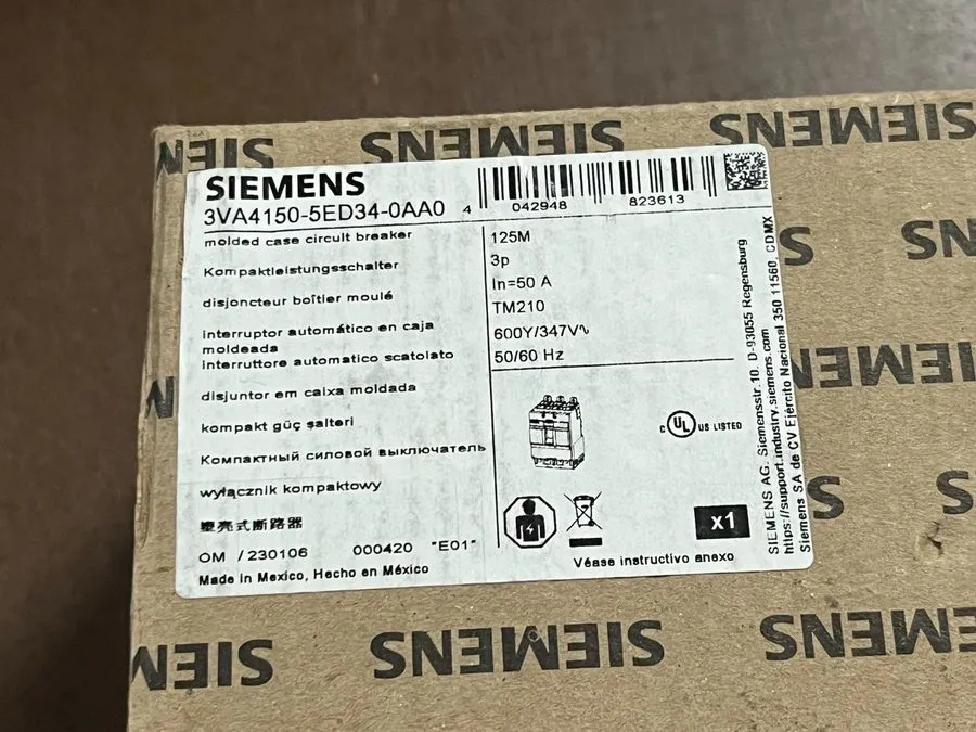 Автоматический выключатель Siemens 3va4150-5ed34-0aa0 50amp circuit breaker type