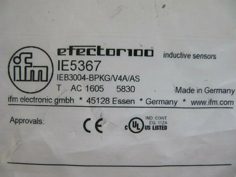Датчик приближения IFM Efector Inductive Proximity Sensor IEB3004-BPKG/V4A/AS IE