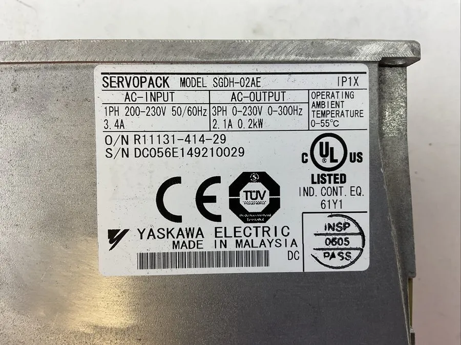 Сервопривод Yaskawa KCC-REM-Yec-SGDH02AE1-004 200V Servopack SGDH-02AE