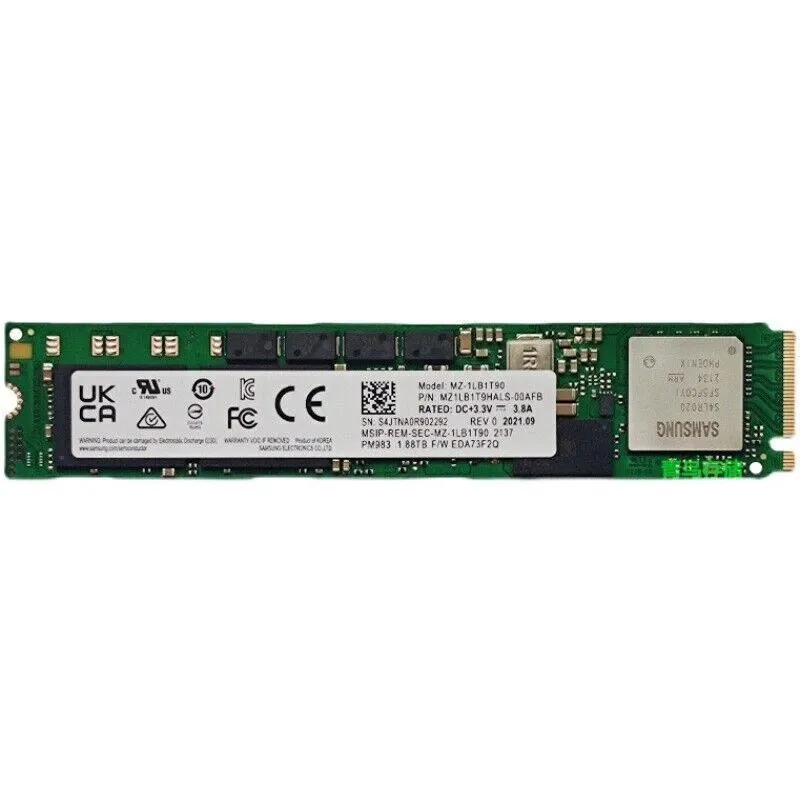 SSD-накопитель Samsung PM983a MZ-1LB1T9B SSD M.2 22110 NVMe PCIe 3.0x4 1.88TB