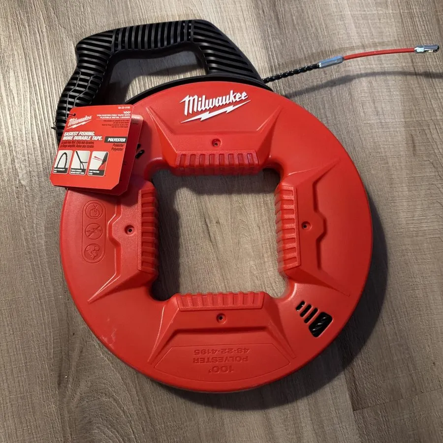 Инструмент ВОЛС Milwaukee Cable Puller Fish Tape Reel MPN 48-22-4195 Red Sheath