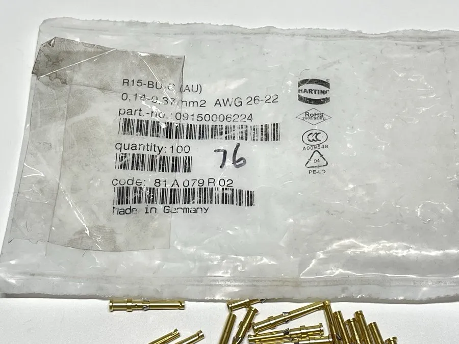 Электронный компонент 76 x Harting R15-BU-C Female Turned Contact 26-22AWG