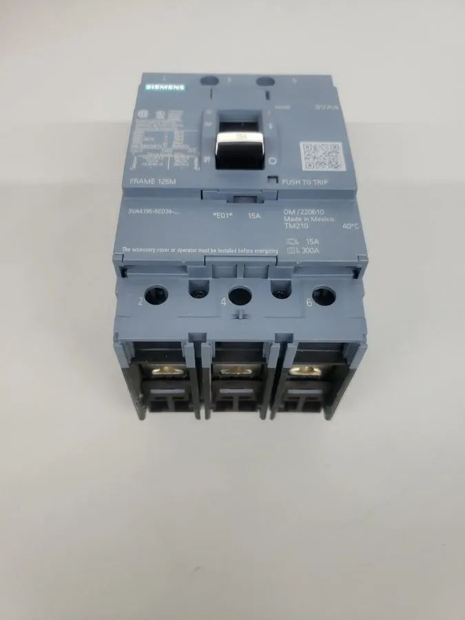 Автоматический выключатель 1 Siemens 3VA4195-5ED34-0AA0 3 Pole 15 Amp Circuit Br