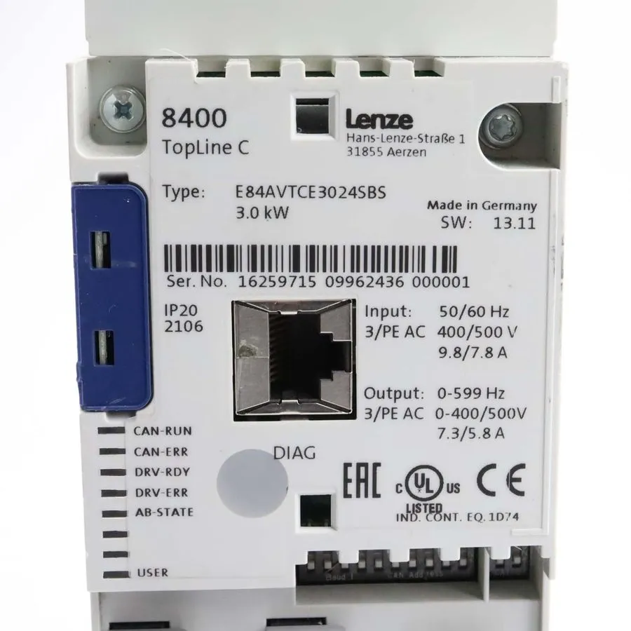 Частотный преобразователь Lenze E84AVTCE3024SBS Drive Inverter