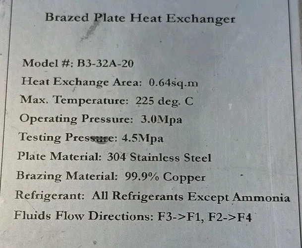 Климатическое оборудование Brazed Plate Heat Exchanger 304SS 3.0 Mpa, 245°F Max  — фото лота 1