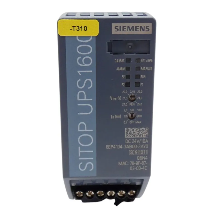 Блок питания Siemens 6EP4134-3AB00-2AY0 Power Supply SITOP UPS1600 24Vdc