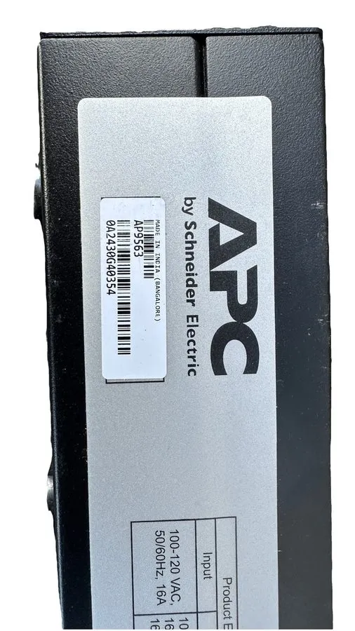 Блок розеток PDU APC AP9563 Basic Rack PDU 1U 2400VA 20A 120V, Output: 5-20R