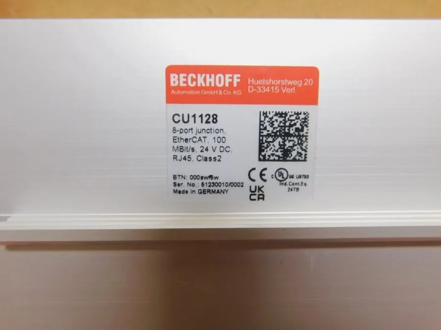 IIoT-устройство Beckhoff CU1128 8 Port RJ45 EtherCAT hub (24V DC)