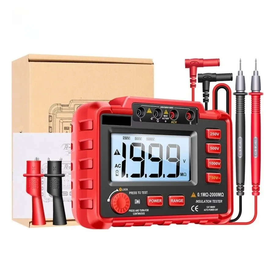 Тестер TA8321A Compact Insulation Tester with Shockproof Plastic Shell and Metal