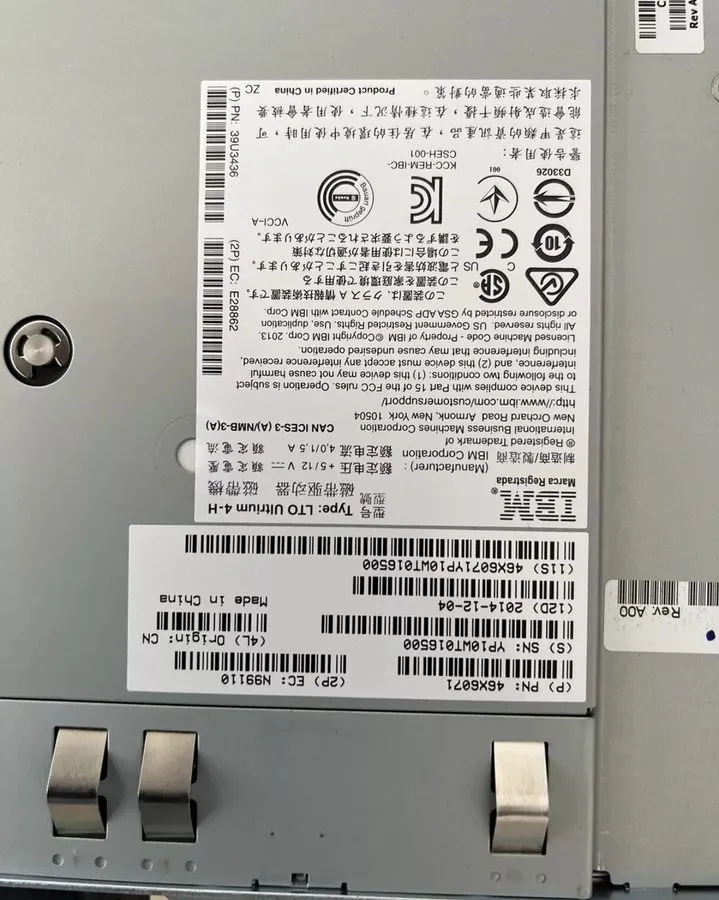 Ленточный привод JM796 Dell PowerVault TL2000 TL4000 LTO-4 Full Height SAS Tape  — фото лота 1