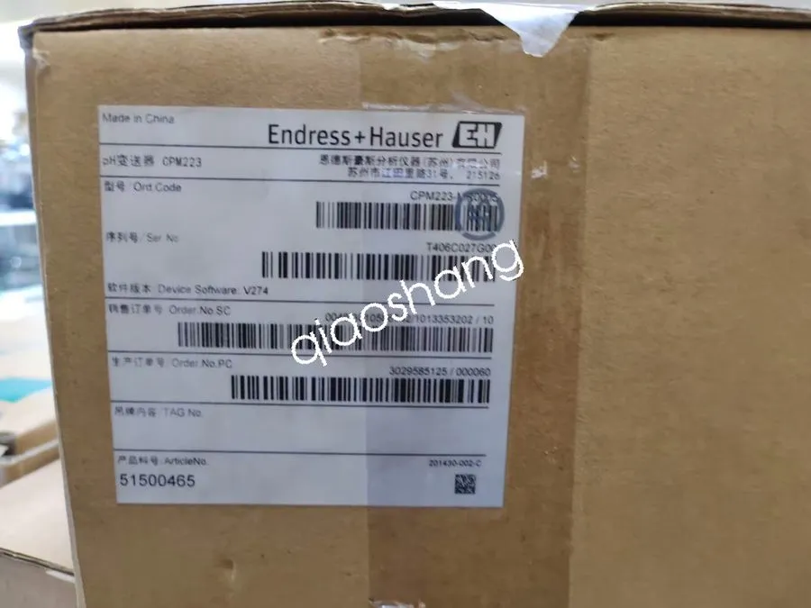 Датчик давления 1 PC E+H conductivity PH/ORP transmitter CPM223-MR0005 FedEx or