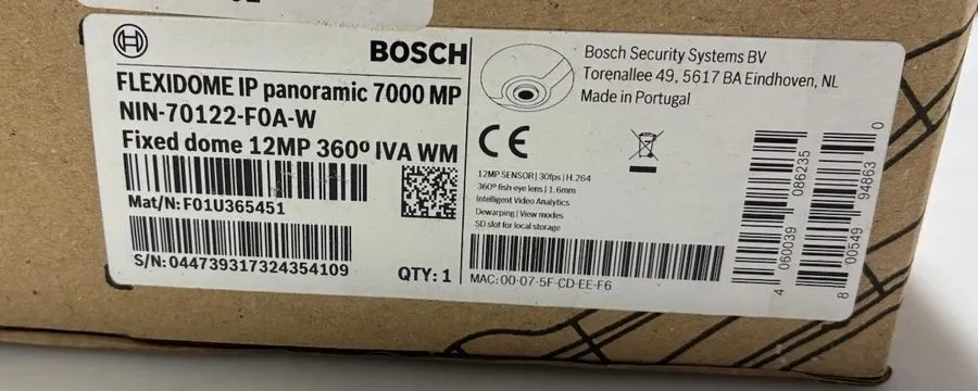 Камера BOSCH FLEXIDOME IP PANORAMIC 7000MP 12MP 360ï¾º IVA NIN-70122-F0A CAMERA — фото лота 2