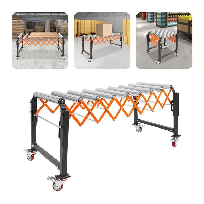 Конвейер Adjustable Roller Conveyor Table Flexible Roller Conveyor 17-51inch 176 — фото лота 1