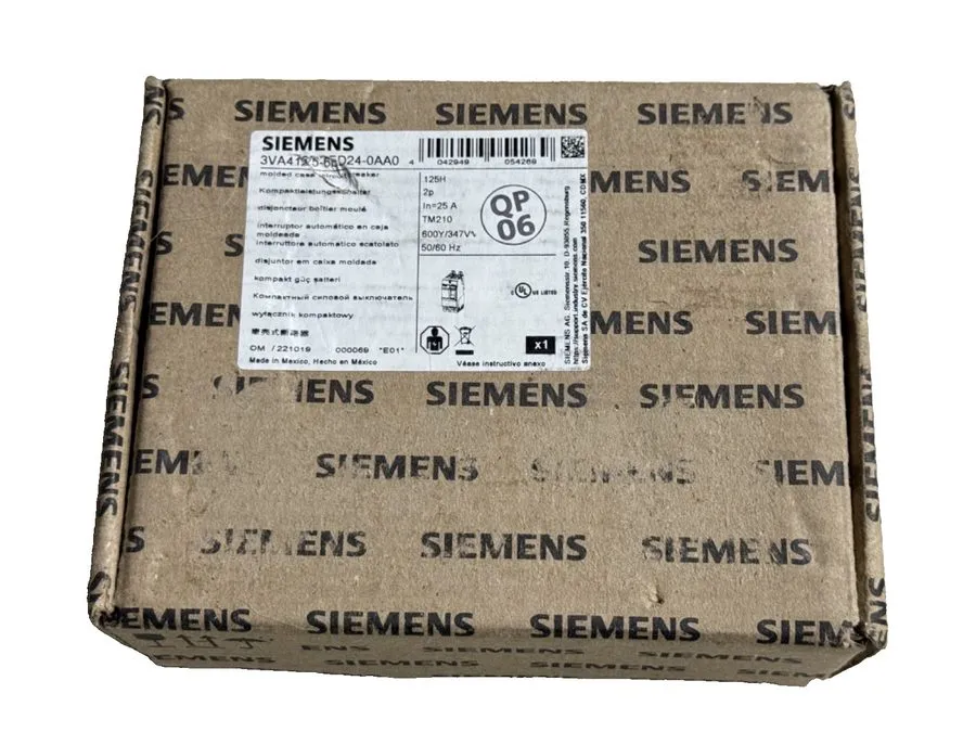Автоматический выключатель Siemens 3VA4125-6ED24-0AA0 3 POLE 25 AMP CIRCUIT BREA