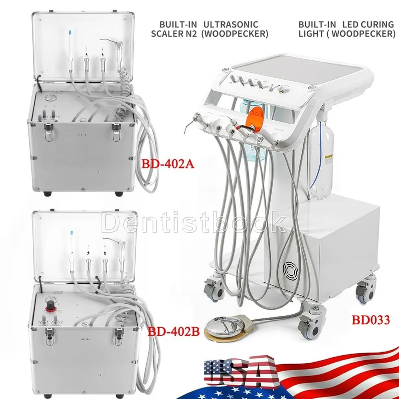 Компрессор Mobile Dental Delivery Unit Air Compressor Suction 4Holes/Portable Fo