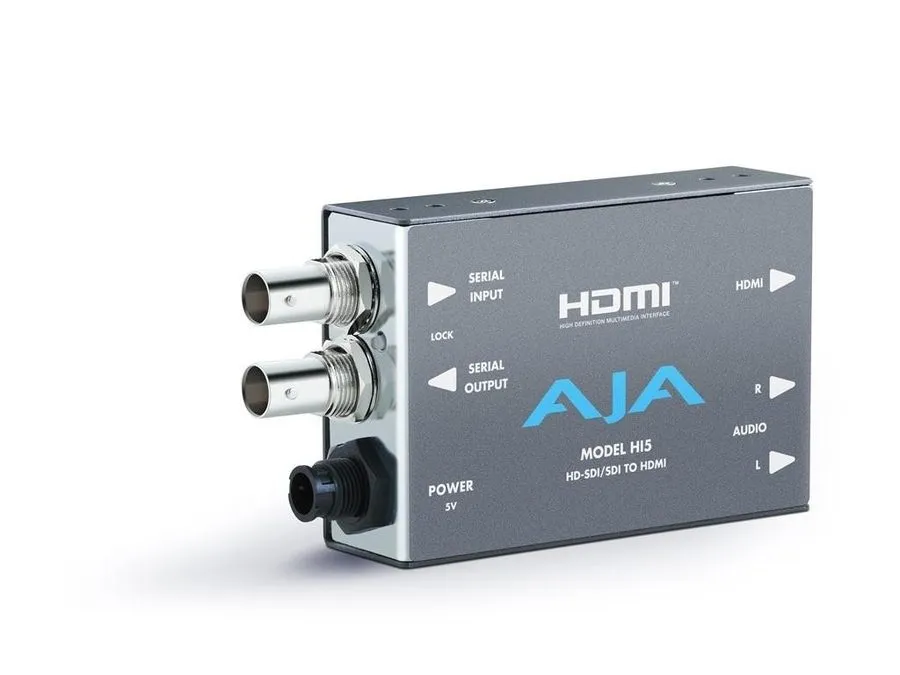 Видеооборудование AJA Hi5 HD-SDI/SDI to HDMI Converter (10-bit video+8 channels 