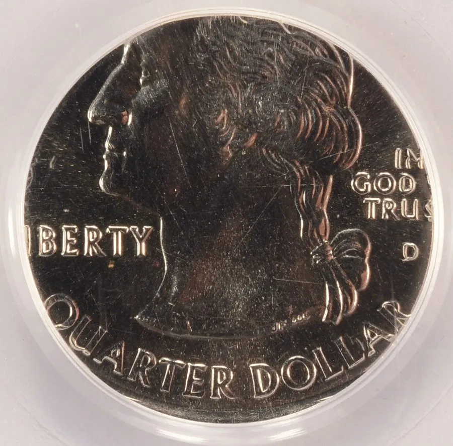 Лабораторный прибор 2002-D 25c Tennessee State Quarter Struck on Clad Dime Planc — фото лота 1