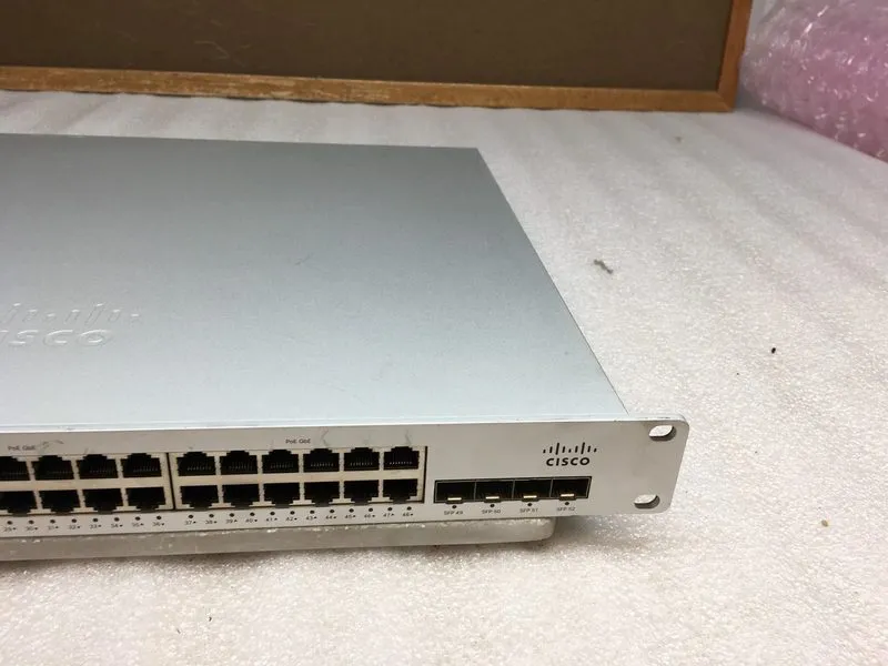 Коммутатор Cisco Meraki MS220-48LP 48 Ports 370W POE Ethernet 4xSFP Switch UNCLA — фото лота 2